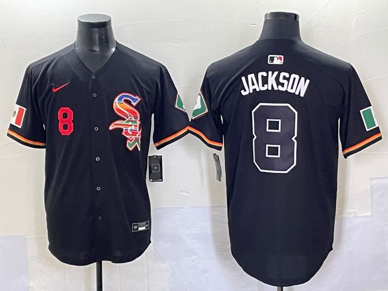 Men 2025 Chicago White Sox #8 Jackson Black Game Nike MLB Jersey style 7033